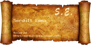 Serdült Emma névjegykártya
